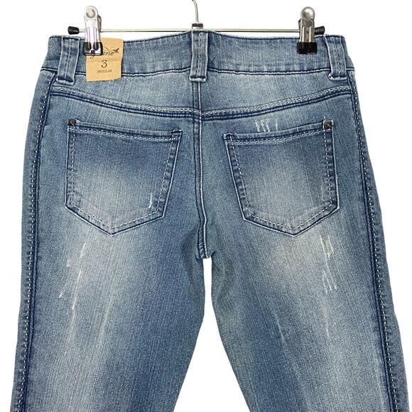 Grane Junior Low Rise Distressed Skinny Jeans Size 3 - Picture 4 of 9